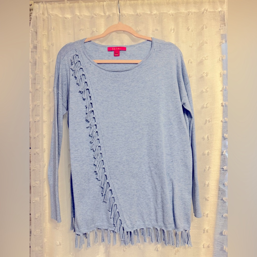 Blue tassel Lilly Pulitzer sweater